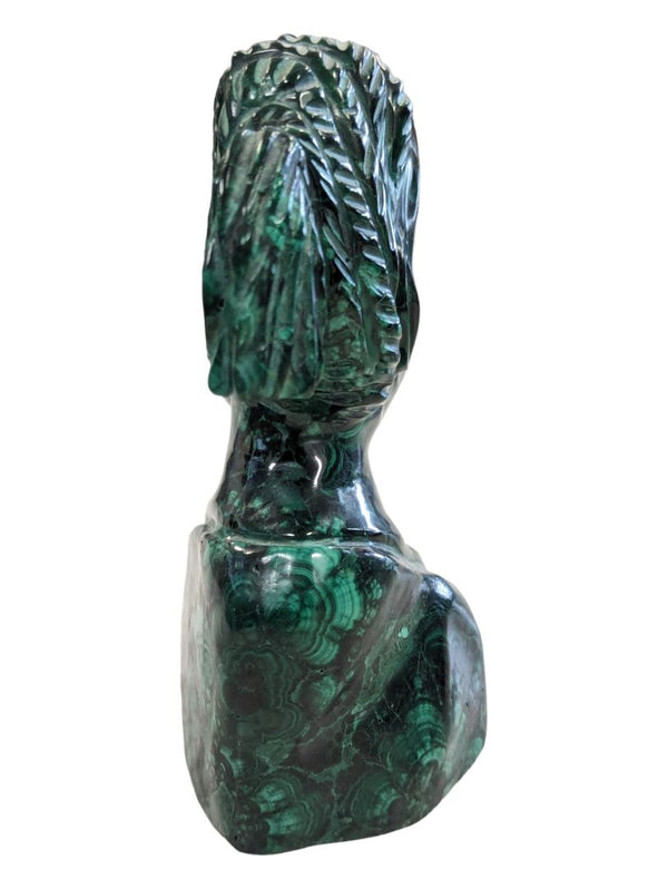 Vintage Heavy head made from a single piece of malachite