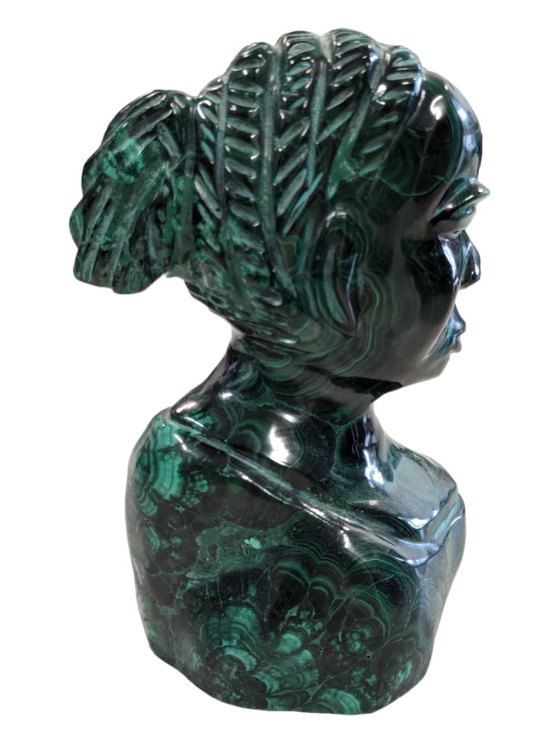 Vintage Heavy head made from a single piece of malachite