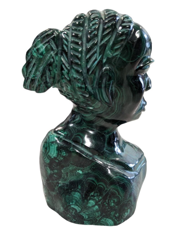 Vintage Heavy head made from a single piece of malachite