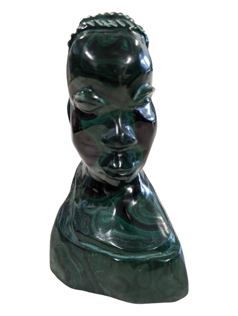Vintage Heavy head made from a single piece of malachite