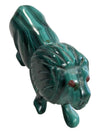 African Congo Green Malachite Lion Sculpture Figure 3"