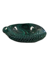 A beautiful natural emerald green malachite jewelry dish