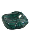 A beautiful natural emerald green malachite jewelry dish