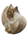 Ceramic and Gold Cat Figurine