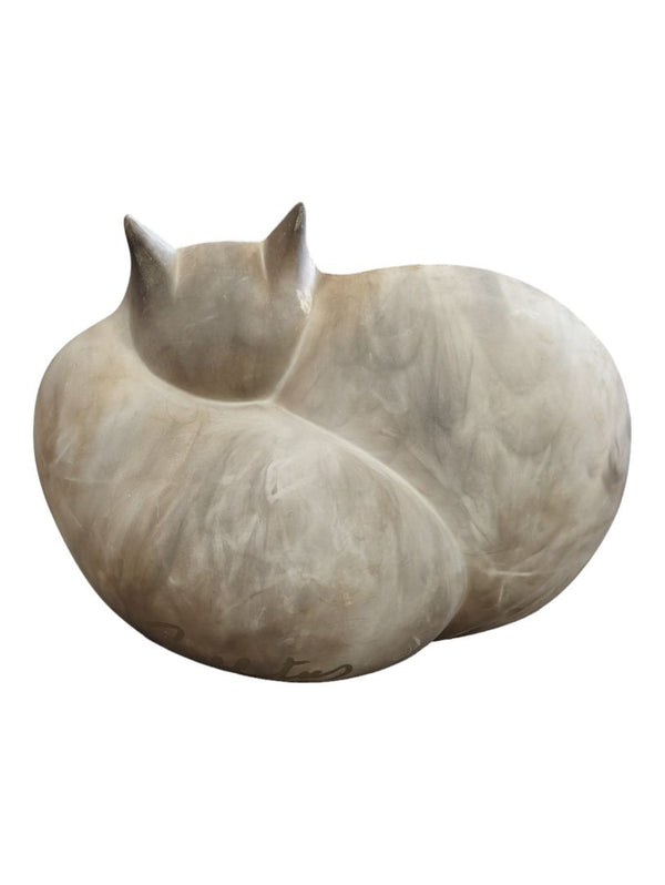 Ceramic and Gold Cat Figurine