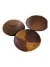 Hand-carved Rustic Wooden Bowls-Set Of 3