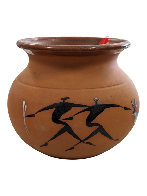 Vintage African Red Clay Pottery Jar Vase