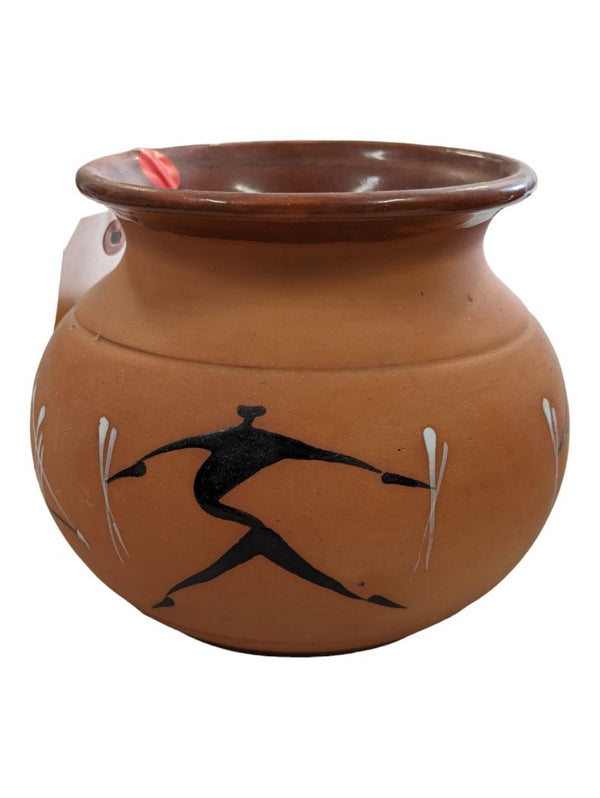 Vintage African Red Clay Pottery Jar Vase