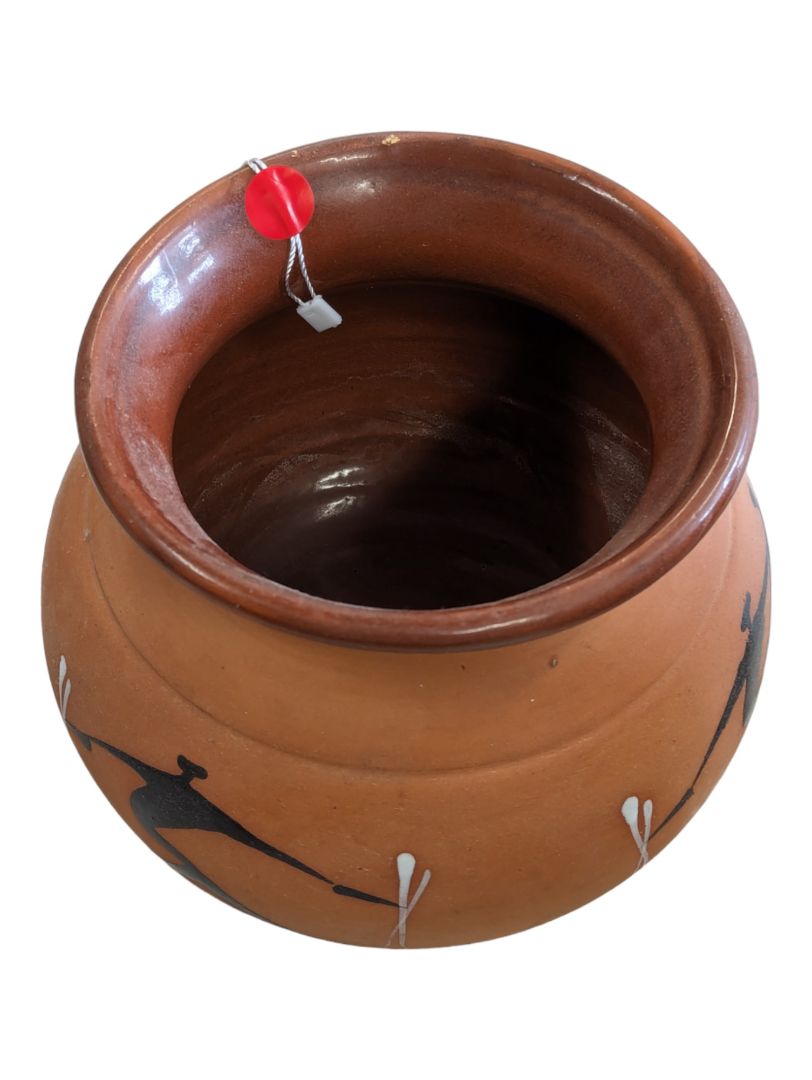 Vintage African Red Clay Pottery Jar Vase