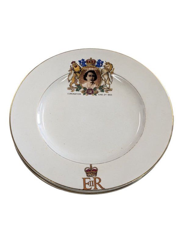 Vintage Queen Elizabeth 1953 Coronation Plates-Set of 4