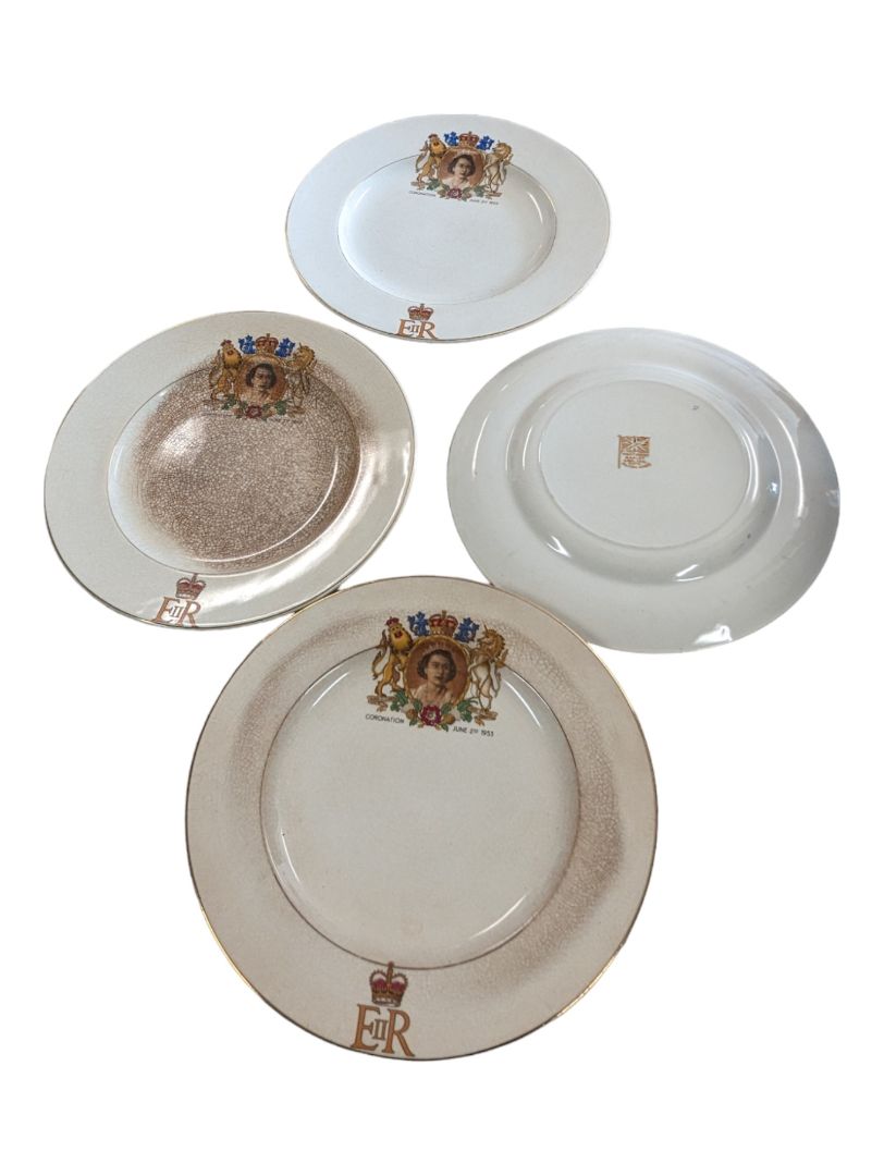 Vintage Queen Elizabeth 1953 Coronation Plates-Set of 4