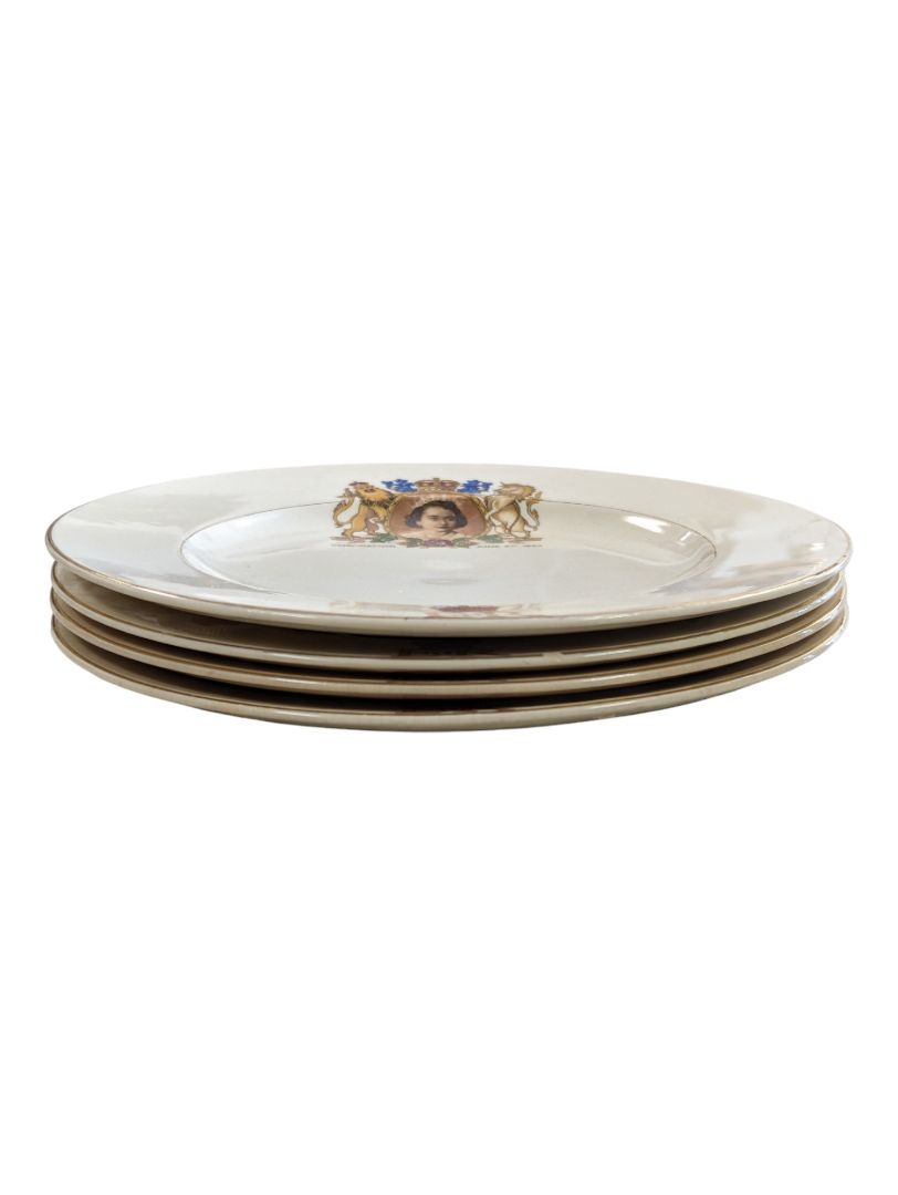 Vintage Queen Elizabeth 1953 Coronation Plates-Set of 4