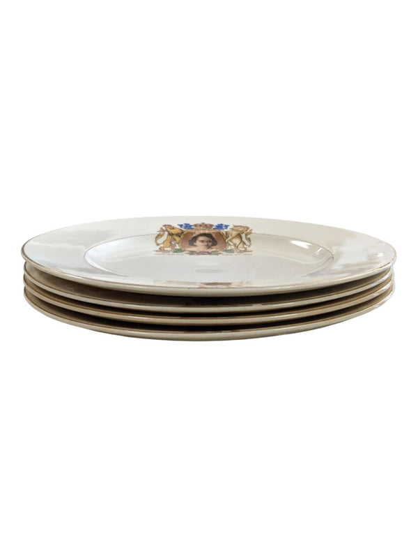 Vintage Queen Elizabeth 1953 Coronation Plates-Set of 4