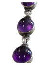 Silver Purple Amethyst HANDMADE BRACELET-7.9 Inch