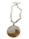 Striped Agate Pendant Necklace