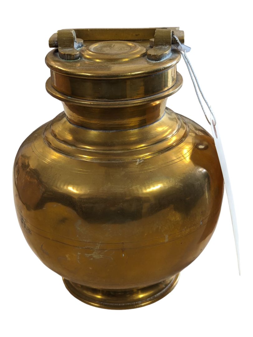 Antique Indian Hindu Brass Holy Water Pot