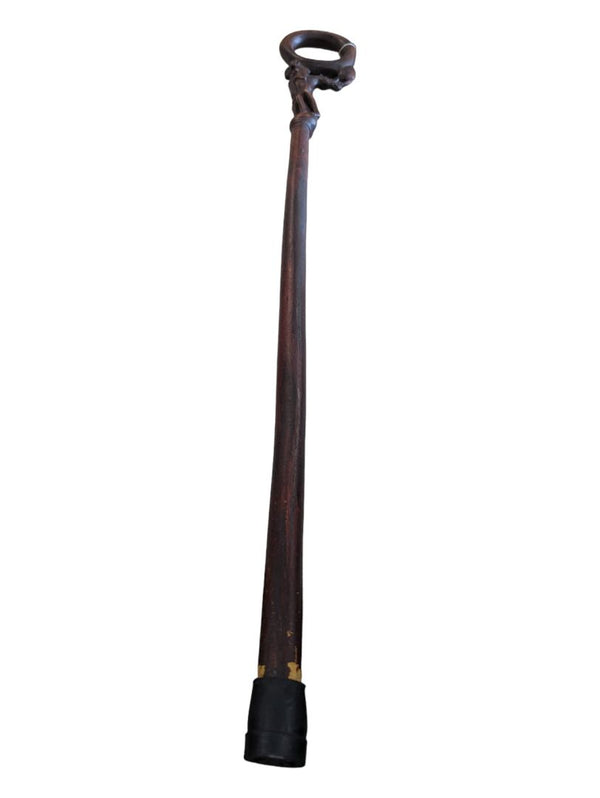 African Hand-Carved Walking Stick/Walking Cane/ Decorated Decorative Wood Art Walking Cane/ Walking Stick/