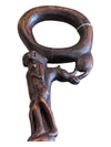 African Hand-Carved Walking Stick/Walking Cane/ Decorated Decorative Wood Art Walking Cane/ Walking Stick/