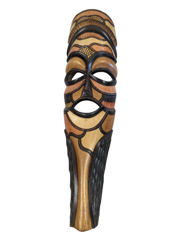 Hand Carved Wooden Tribal African Art Face Wall Mask Décor