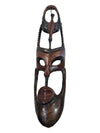 Hand Carved Wooden Tribal African Art Face Wall Mask Décor Plaque
