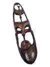 Hand Carved Wooden Tribal African Art Face Wall Mask Décor Plaque