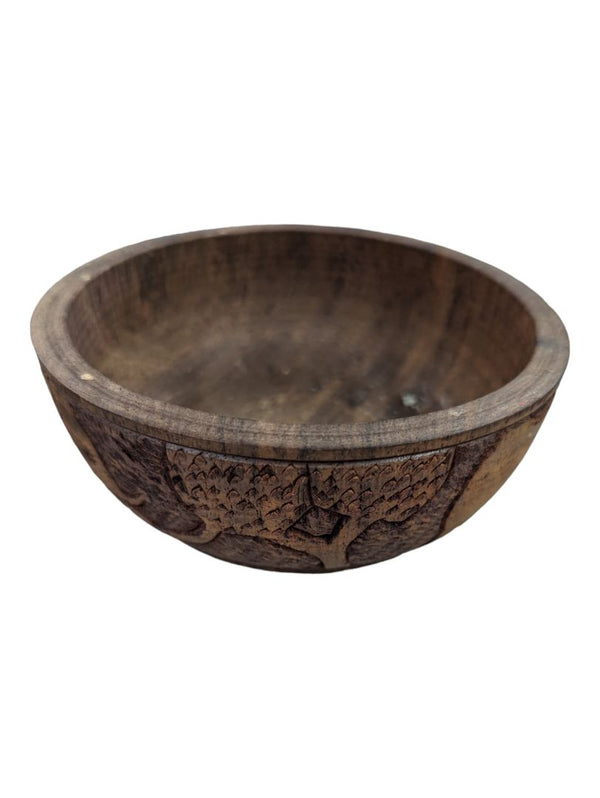 Vintage African Folk Art Hand Carved Wooden Bowls