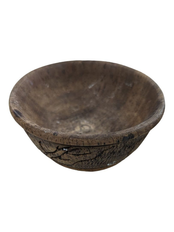 Vintage African Folk Art Hand Carved Wooden Bowls
