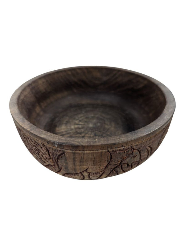 Vintage African Folk Art Hand Carved Wooden Bowls