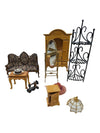 Vintage 3D Shadow Box Victorian Parlor Dollhouse