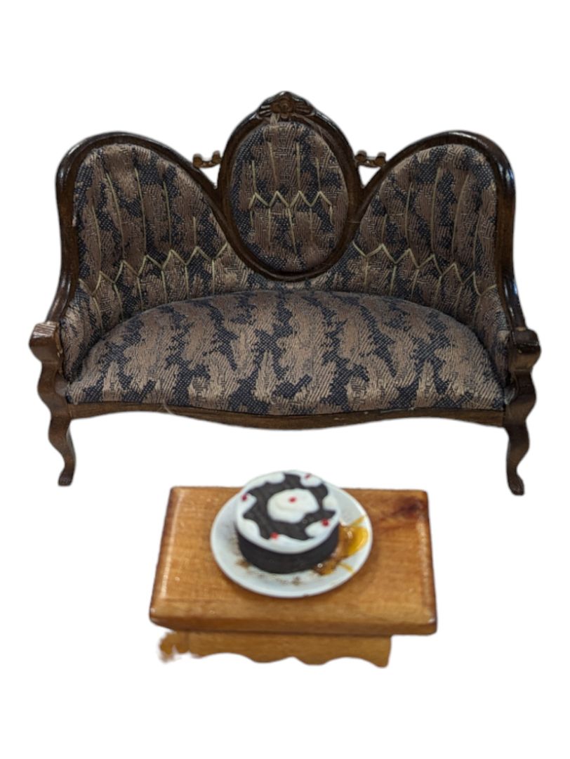 Vintage 3D Shadow Box Victorian Parlor Dollhouse