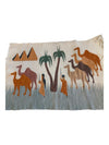 Vintage Egyptian Pictorial Handwoven Wool Kilim Rug/Wall Hanging