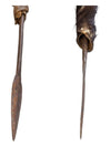 Tuareg African tribal art. Spear in wood, leather and metal. African spear