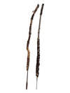 Tuareg African tribal art. Spear in wood, leather and metal. African spear