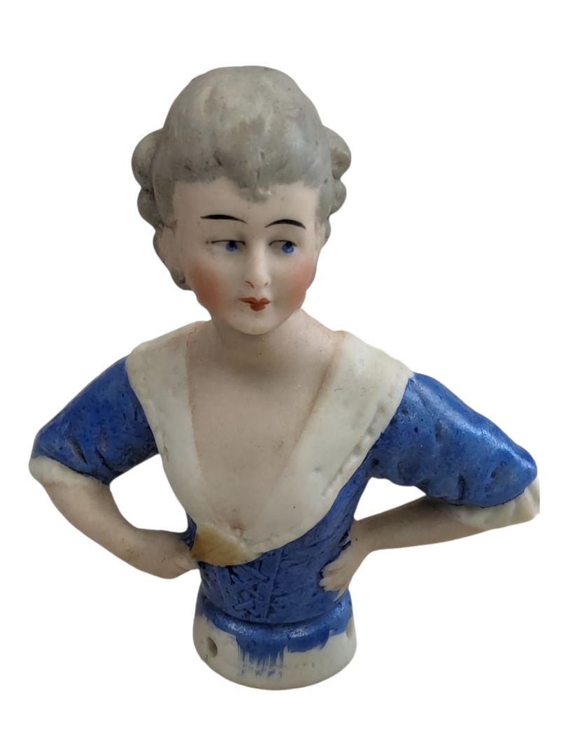 Vintage German Victorian Porcelain half-Doll