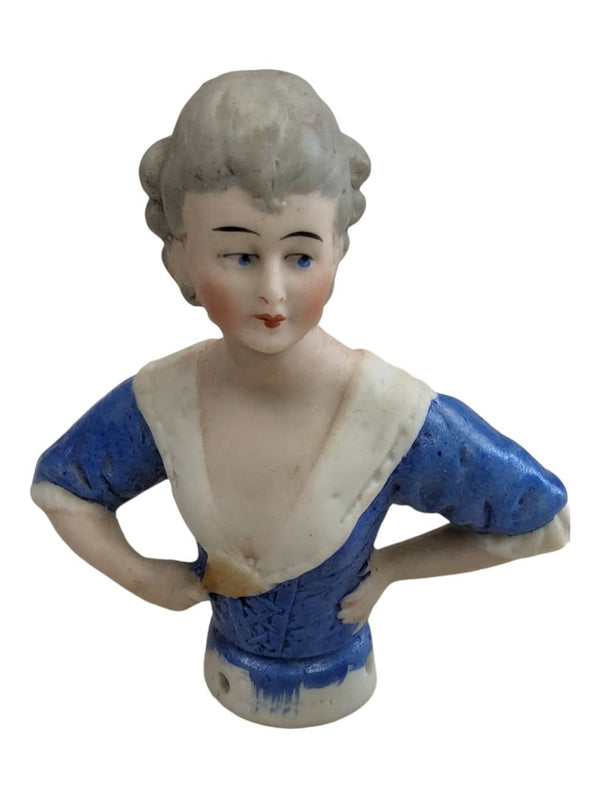 Vintage German Victorian Porcelain half-Doll