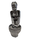 Beautiful African Cast Sculpture-Woman