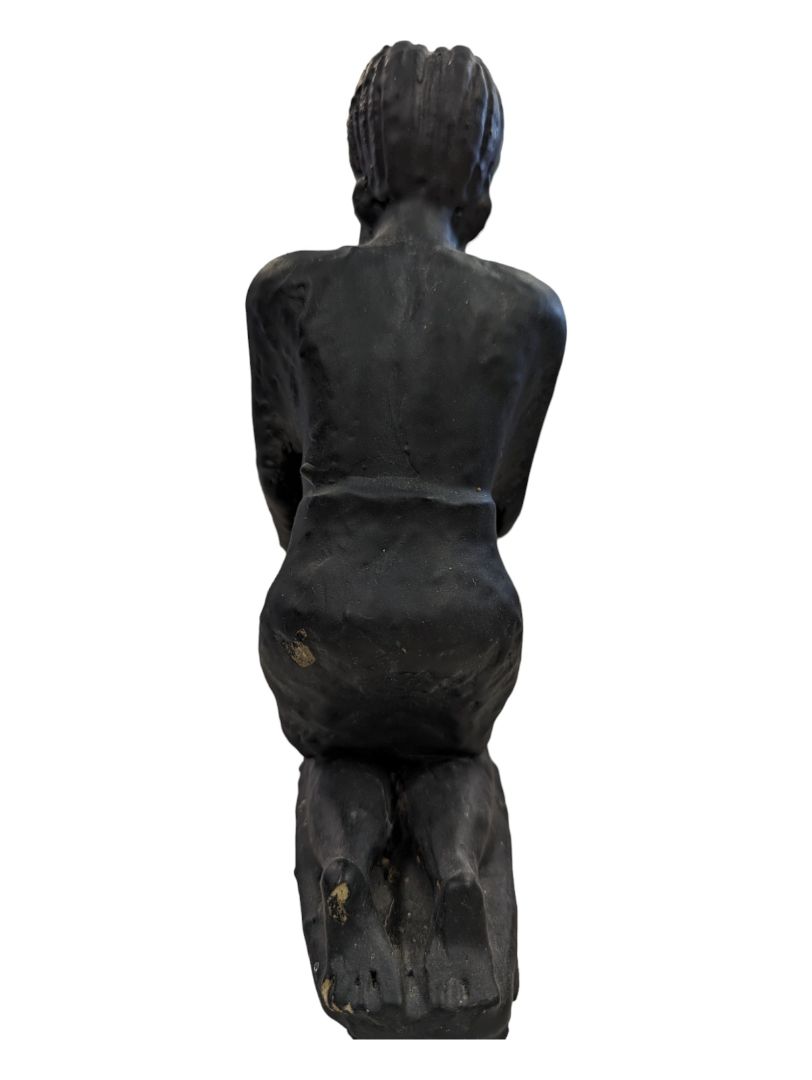 Beautiful African Cast Sculpture-Woman
