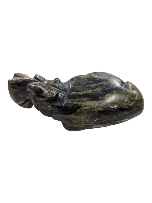 Antique Hippo-Jade Sculpture