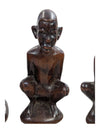 Set (6) Different Hand Carved Wooden African Sculpture-Figurines