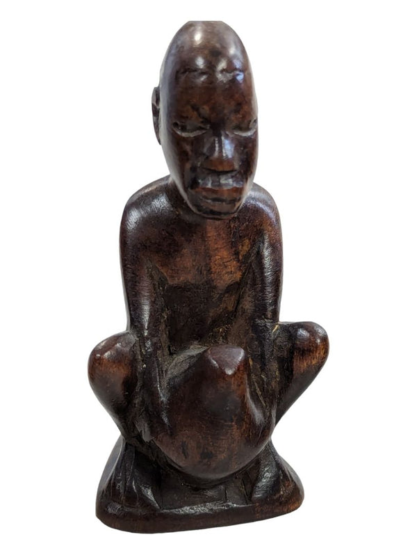 Set (6) Different Hand Carved Wooden African Sculpture-Figurines