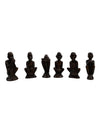 Set (6) Different Hand Carved Wooden African Sculpture-Figurines
