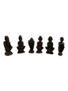 Set (6) Different Hand Carved Wooden African Sculpture-Figurines