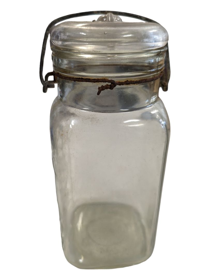 Antique 1930s PERFECT SEAL Swinging Arm Glass Mason Jar