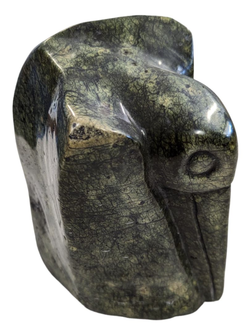 Vintage Stone Carving Bird Sculpture