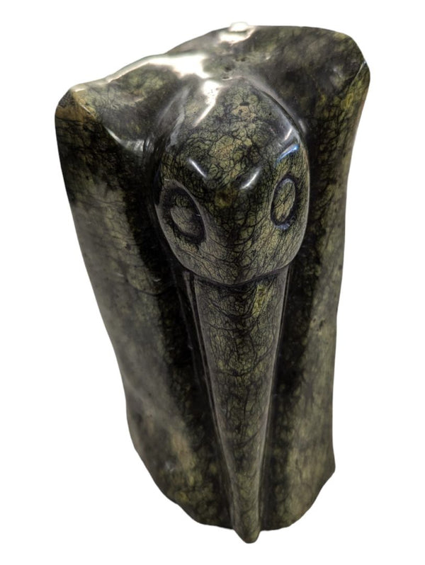 Vintage Stone Carving Bird Sculpture