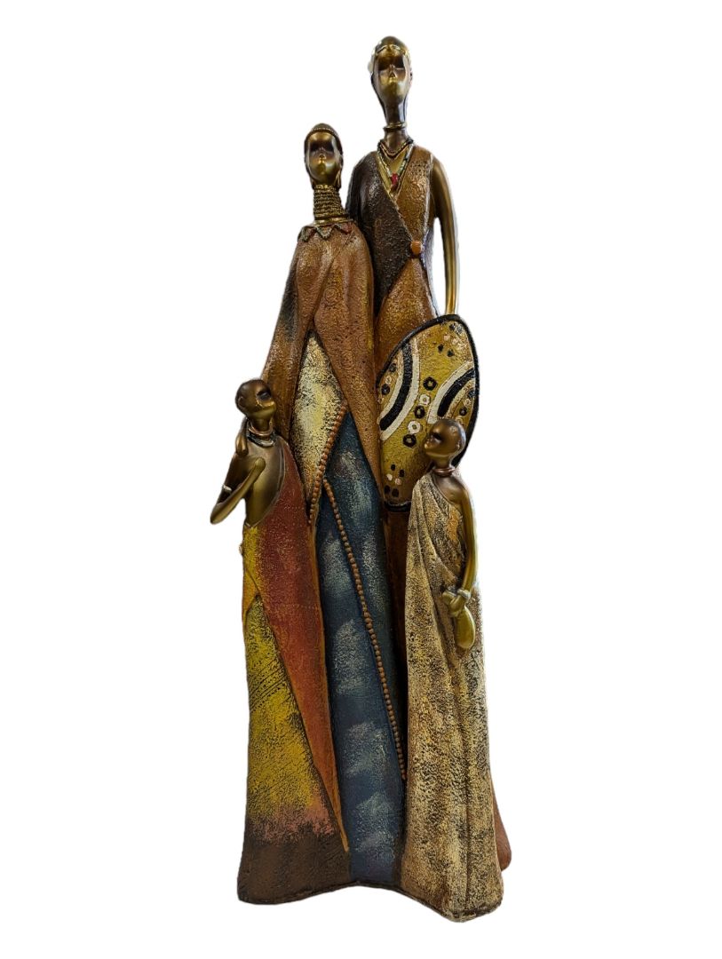 African Family - Resin - Statue