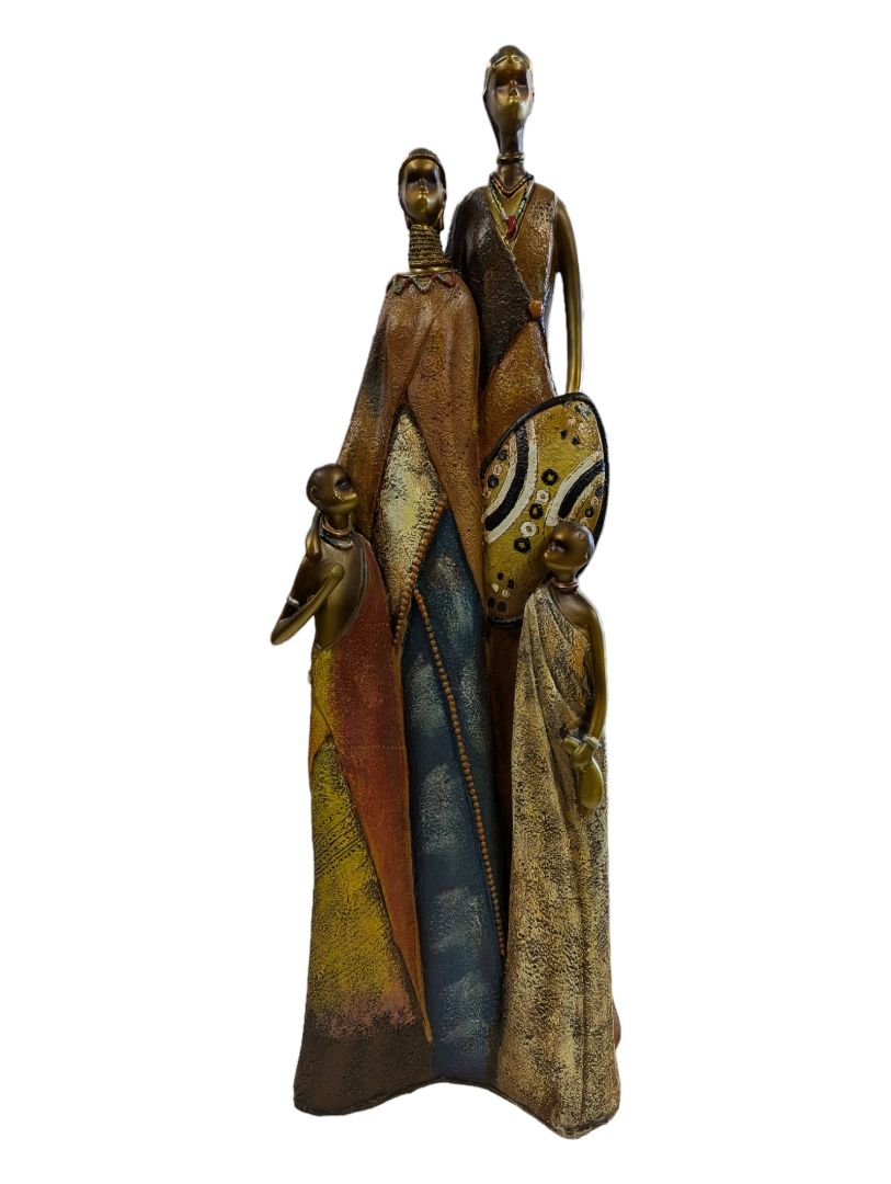 African Family - Resin - Statue