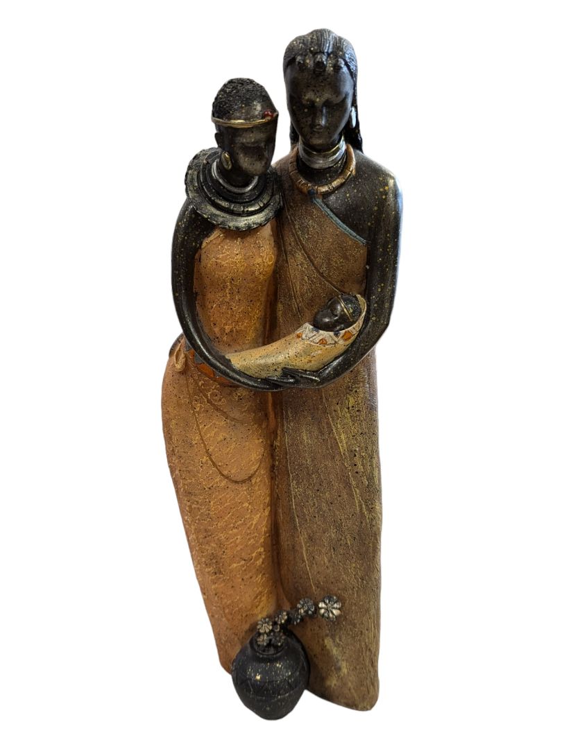 African Tribal Couple Holding Child-13
