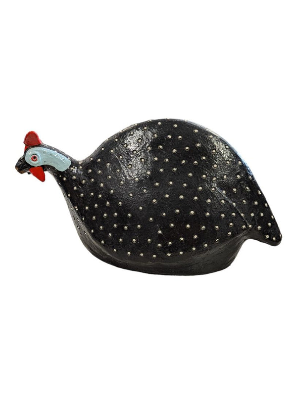15" Chicken Folk Art Pottery South African Guinea Fowl