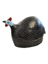 8" Chicken Folk Art Pottery South African Guinea Fowl